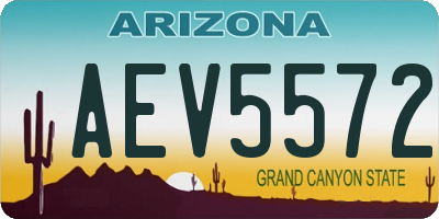 AZ license plate AEV5572