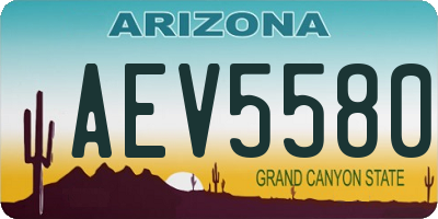 AZ license plate AEV5580