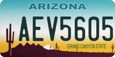 AZ license plate AEV5605