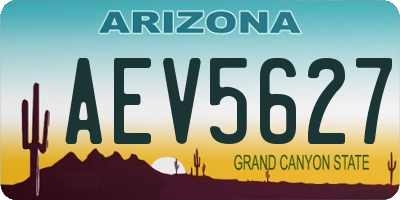 AZ license plate AEV5627