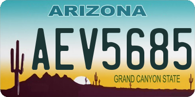 AZ license plate AEV5685