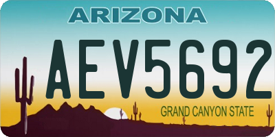 AZ license plate AEV5692
