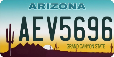 AZ license plate AEV5696