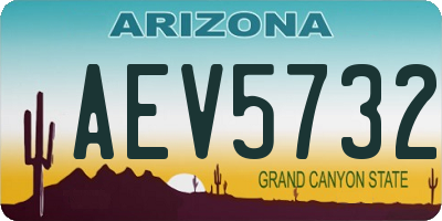 AZ license plate AEV5732
