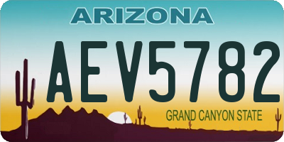 AZ license plate AEV5782
