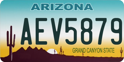 AZ license plate AEV5879