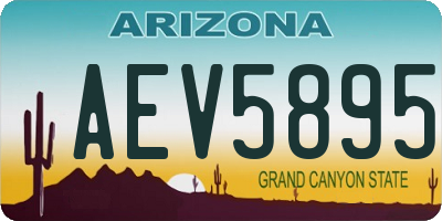 AZ license plate AEV5895