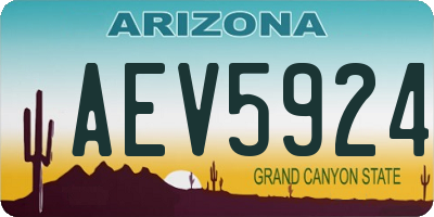 AZ license plate AEV5924