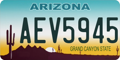 AZ license plate AEV5945