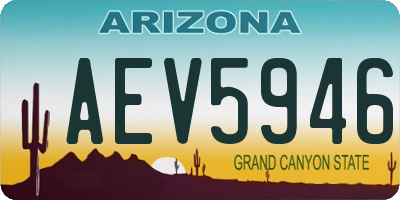AZ license plate AEV5946