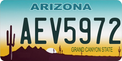AZ license plate AEV5972