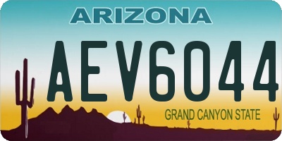 AZ license plate AEV6044