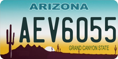 AZ license plate AEV6055
