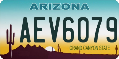 AZ license plate AEV6079