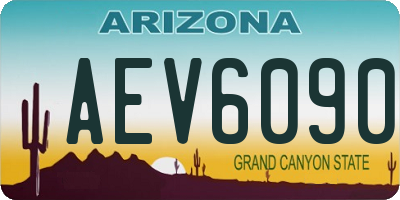 AZ license plate AEV6090