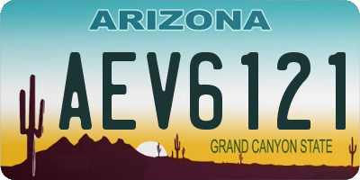 AZ license plate AEV6121
