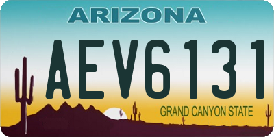 AZ license plate AEV6131