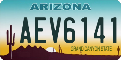 AZ license plate AEV6141