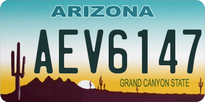 AZ license plate AEV6147
