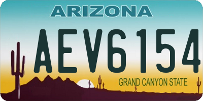 AZ license plate AEV6154
