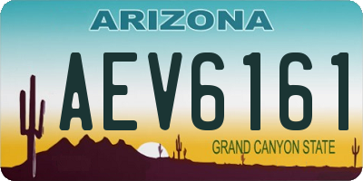 AZ license plate AEV6161