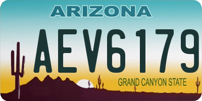 AZ license plate AEV6179