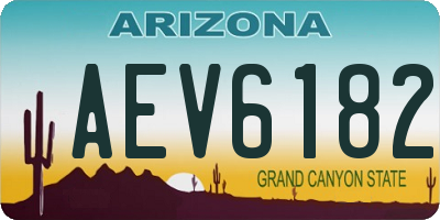 AZ license plate AEV6182