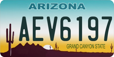 AZ license plate AEV6197