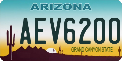 AZ license plate AEV6200