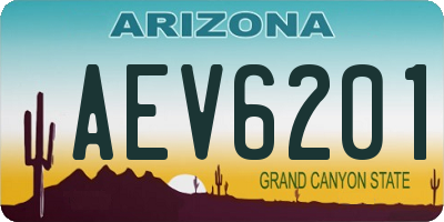 AZ license plate AEV6201