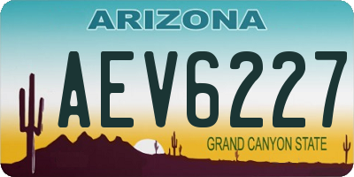AZ license plate AEV6227