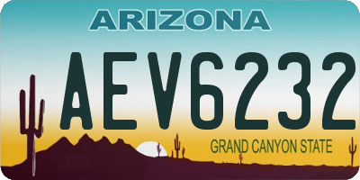 AZ license plate AEV6232