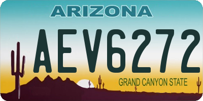 AZ license plate AEV6272