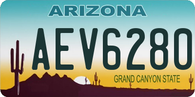 AZ license plate AEV6280