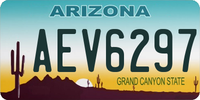 AZ license plate AEV6297