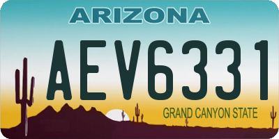 AZ license plate AEV6331