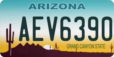AZ license plate AEV6390