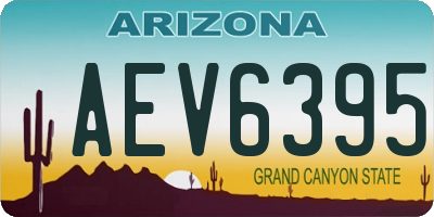 AZ license plate AEV6395