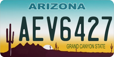 AZ license plate AEV6427