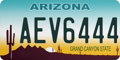 AZ license plate AEV6444