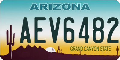AZ license plate AEV6482