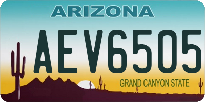 AZ license plate AEV6505