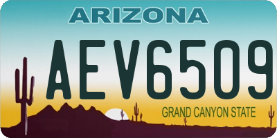 AZ license plate AEV6509