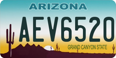 AZ license plate AEV6520