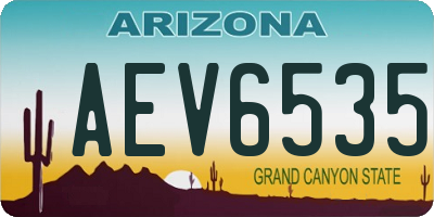 AZ license plate AEV6535