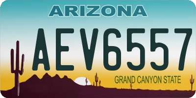 AZ license plate AEV6557