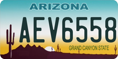 AZ license plate AEV6558
