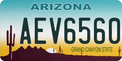 AZ license plate AEV6560