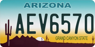 AZ license plate AEV6570