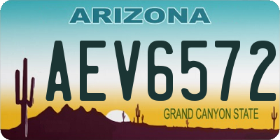 AZ license plate AEV6572